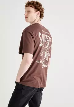 Принт на футболке JORSQUEEZE TEE CREW NECK Jack & Jones, коричневый