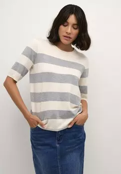 Принт на футболке KALIZZA STRIPED Kaffe, серый
