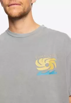 Принт на футболке KALTAG MINERAL Quiksilver, коричневый