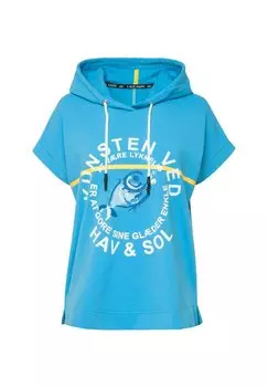 Принт на футболке Kapuze Fisch-Motiv Halbarm LAURASN, темно-синий