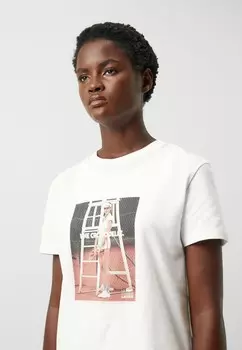 Принт на футболке Lacoste, белый