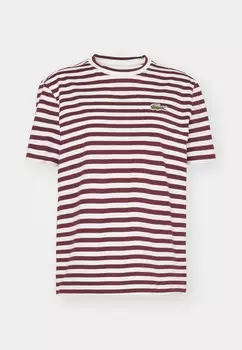 Принт на футболке Lacoste, коричневый
