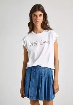 Принт на футболке Lilith Pepe Jeans, белый