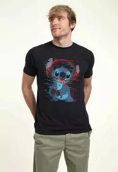 Принт на футболке LILO & STITCH GAMES Disney, темно-синий