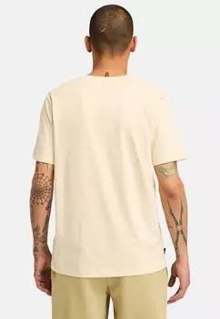 Принт на футболке LINEAR LOGO Timberland, бежевый