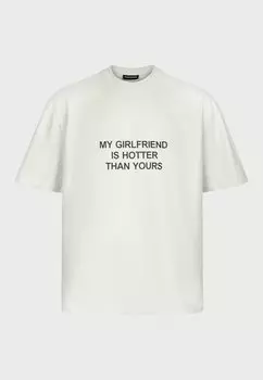 Принт на футболке Lobos Boxy Tee Pegador, мытый соленый крем