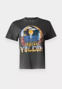 Принт на футболке LOCK IT UP TEE Volcom, черный
