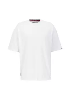 Принт на футболке LOGO BP Alpha Industries, белый