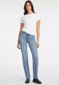 Принт на футболке LOGO Guess Jeans, белый