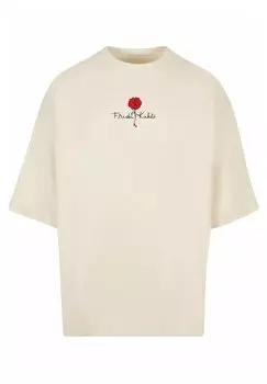 Принт на футболке Logo Rose Huge Merchcode, белый песок