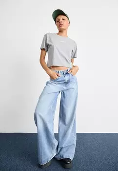 Принт на футболке LOGO TEE Salomon, пестрый светло-серый