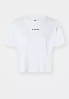 Принт на футболке LOGO TEE Salomon, синий