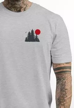 Принт на футболке Logo Wald Aufdruck Outdoor Fashion Streetstyle Neverless Neverless, серый