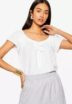 Принт на футболке LOOK TIE NECK-REGULAR FIT Friends Like These, белый