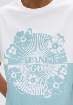 Принт на футболке LOOSE-FIT QS, мята