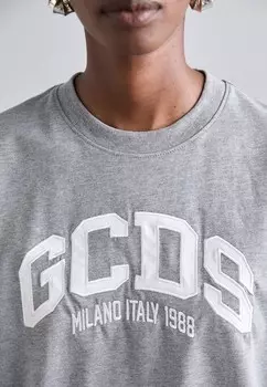 Принт на футболке LOUNGE LOGO GCDS, серый