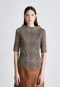 Принт на футболке Marc Cain, кремовый