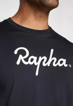 Принт на футболке MENS LARGE LOGO Rapha, черный