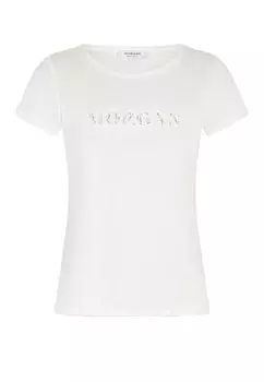 Принт на футболке MESSAGE Morgan, бежевый