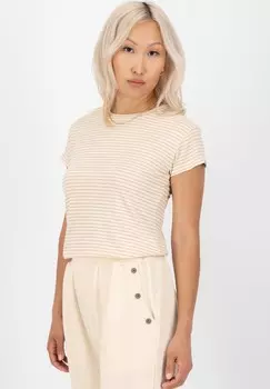 Принт на футболке MIMMY alife & kickin, бежевый