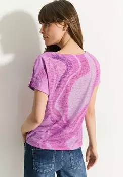 Принт на футболке Mit Burnout Look Cecil, розовый