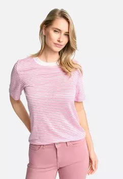 Принт на футболке Mit Crew-Neck Rich & Royal, розовый сорбет