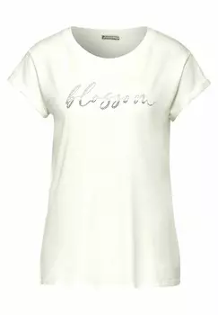 Принт на футболке MIT FRONTPRINT Street One, кремовый