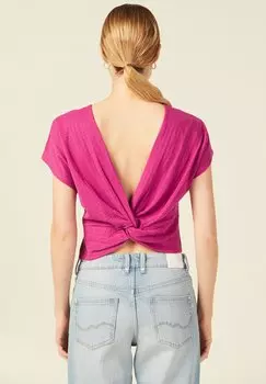 Принт на футболке Mit Kurzen rmeln BONOBO Jeans, фиолетовый клер