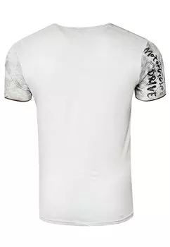 Принт на футболке Mit Modernem Print Rusty Neal, серый