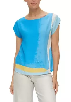 Принт на футболке MIT RUNDHALSAUSSCHNITT s.Oliver BLACK LABEL, бирюзовый