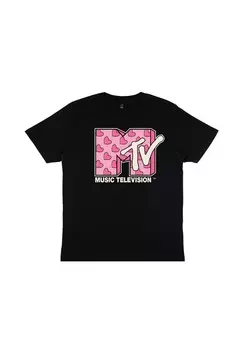 Принт на футболке MTV HEART DIAGONAL Henry Tiger, черный