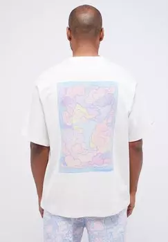 Принт на футболке Mustang, кремовый