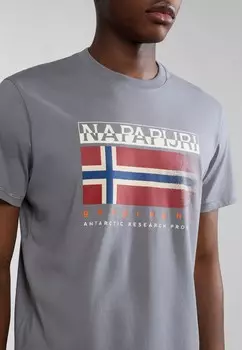 Принт на футболке Napapijri, серый