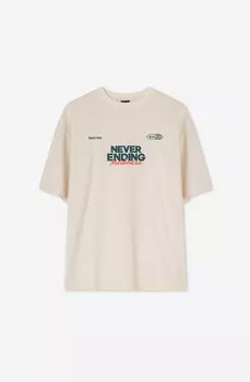 Принт на футболке NEVER ENDING UNISEX Kaotiko, кремовый