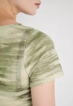 Принт на футболке NMLESLEY RUCHING Noisy May, бежевый