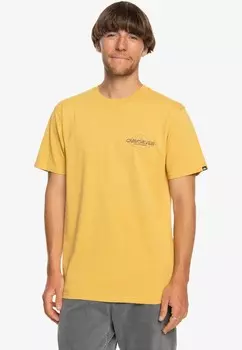 Принт на футболке OMNI SIGN SS Quiksilver, желтый
