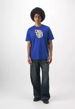 Принт на футболке ON FIRE GRAPHIC TEE adidas, синий