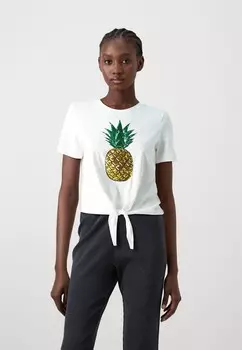 Принт на футболке ONLKITA FRUIT ONLY, кремовый