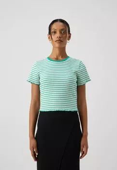 Принт на футболке Only, глубокий мятный/синий Onlmetti Box