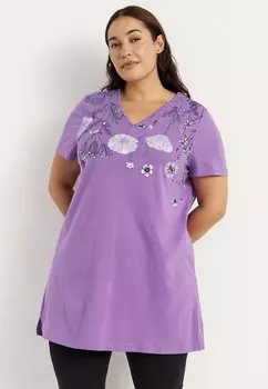 Принт на футболке Patterned Cellbes of Sweden, фиолетовый