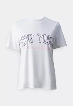 Принт на футболке PCANA TEE Pieces, белый