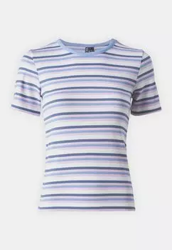 Принт на футболке Pcjayjay Pieces, синяя корона/гортензия/облачная танцовщица