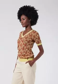 Принт на футболке Perfect Love Affair 4funkyflavours, коричневый