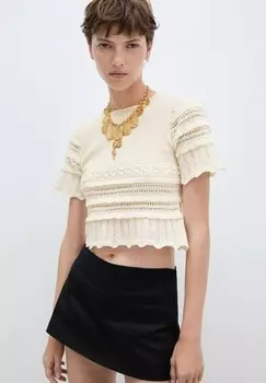 Принт на футболке PICAROL Mango, кремовый