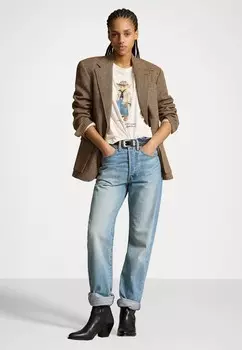 Принт на футболке POLO BEAR COTTON JERSEY TEE Ralph Lauren, кремовый