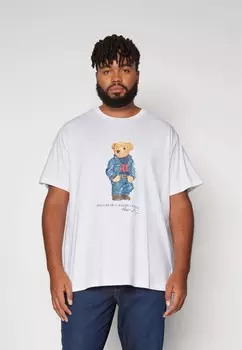 Принт на футболке POLO BEAR JERSEY T-SHIRT Ralph Lauren, белый