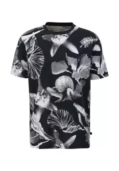 Принт на футболке QS, черный