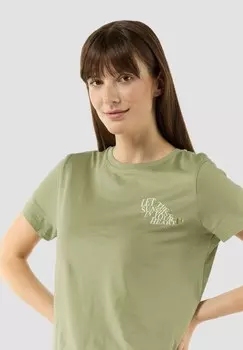 Принт на футболке QS, зеленый