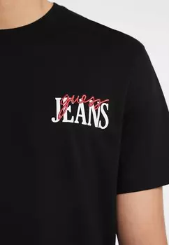 Принт на футболке REG LOGO Guess Jeans, черный