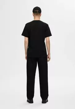 Принт на футболке REG-RIPLEY TEE EX Selected, пестрый черный